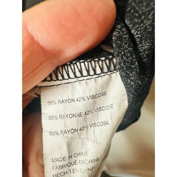 THAKOON COLLECTIVE Black Floral Ruched V-Neck Front Mini Dress Size 6 - Picture 11 of 12